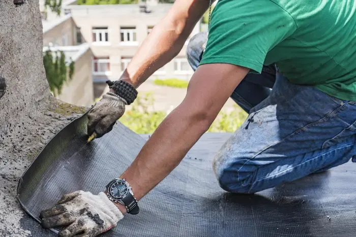 Trabajo de impermeabilización de techos realizado por EB Construcciones